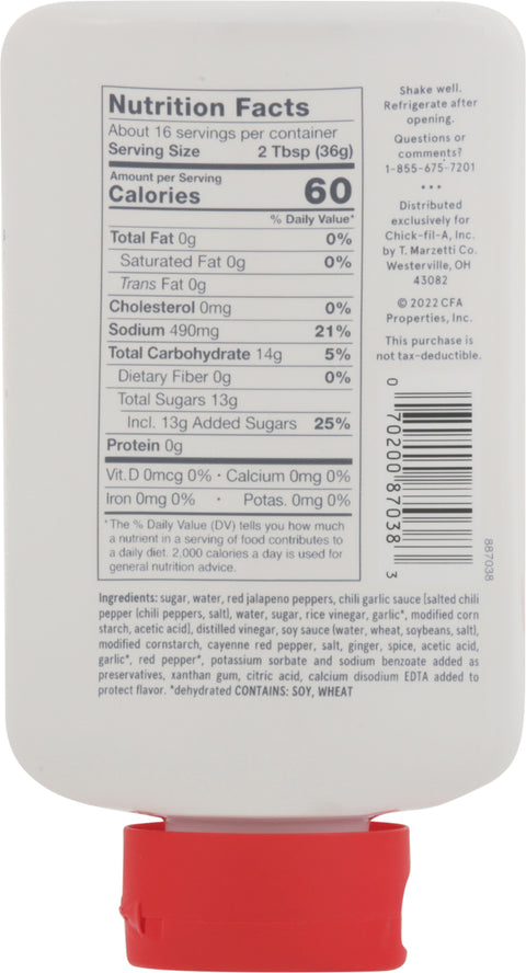 Chick-Fil-A Sweet And Spicy Sriracha Sauce 16 FZ