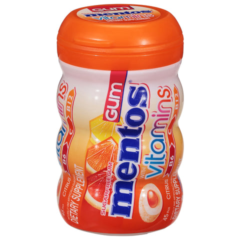 Mentos Sugarfree Citrus Gum with Vitamins 45 ea