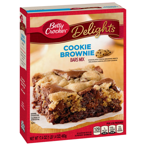 Betty Crocker Cookie Brownie Bars Mix 17.4 OZ