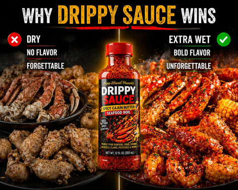 Drippy Sauce® Spicy Cajun Butter Seafood Boil Sauce