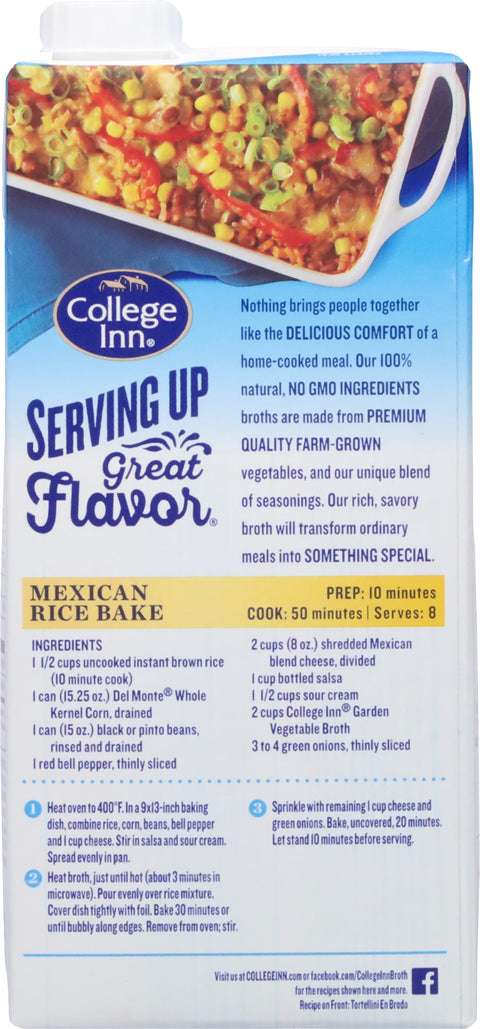 College Inn Broth Garden Vegetable 32 OZ