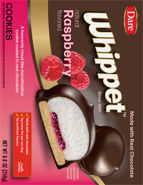 Whippet Raspberry Dark Chocolate Covered Marshmallow Cookie 8.8 OZ