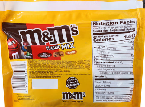 M&M's Sharing Size Classic Mix Chocolate Candies 8.3 oz