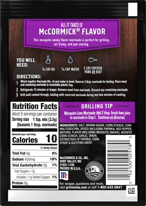 McCormick Grill Mates Seasoning Mesquite 1.06 OZ