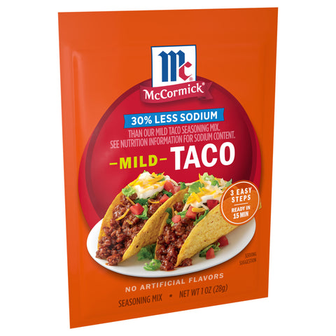 McCormick Mild Less Sodium Taco Mix - 1 OZ 12 Pack