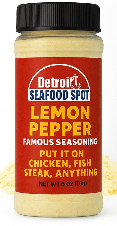 Detroit Seafood Spot Lemon Pepper Seasoning — 1, 3, 4 or 5 Bottles (12 oz / 340 g Each)