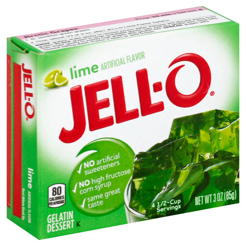 Jell-O Mix Gelatin Lime - 3 OZ 24 Pack