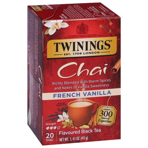 Twinings French Vanilla Chai Black Tea 20 CT