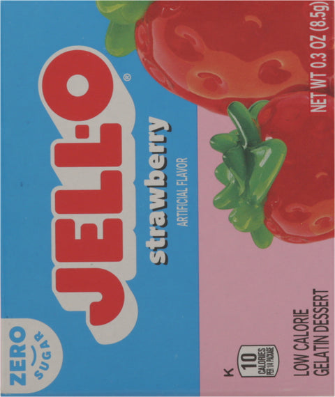 Jell-O Mix Gelatin Sugar Free Strawberry 0.3 OZ