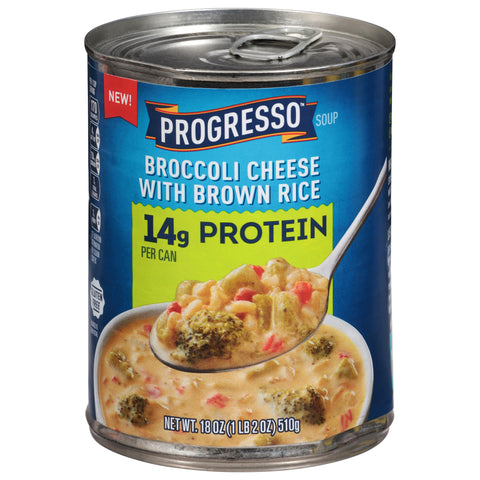 Progresso Broccoli Cheese with Brown Rice Soup 18 oz - 12 Pack