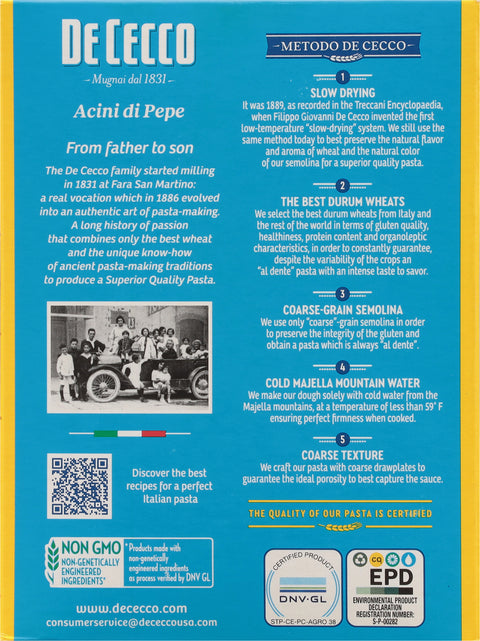 De Cecco Acini Di Pepe 16 OZ