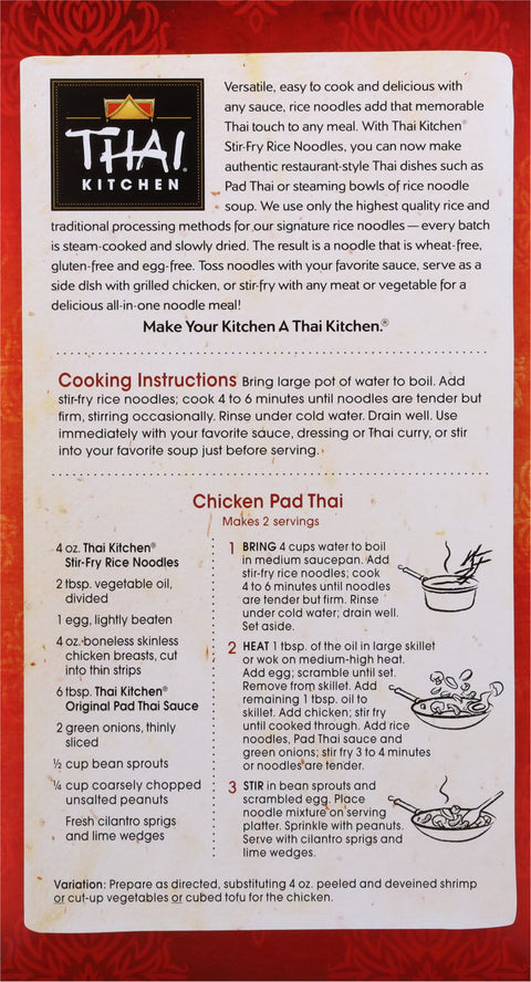 Thai Kitchen Stir-Fry Rice Noodles 14 OZ