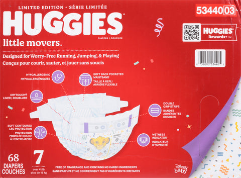 Huggies Little Movers Diapers Size 7 Disney Baby 68 ea