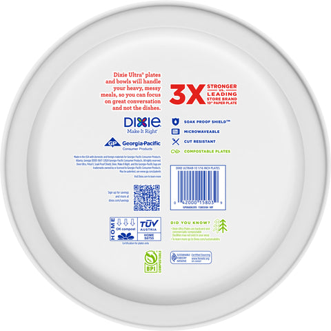 Dixie Ultra 10 1/16" Paper Plates 20 CT