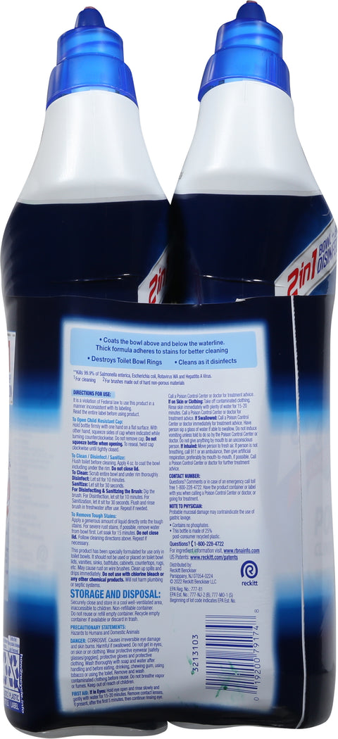 Lysol Power 2 in 1 Atlantic Fresh Scent Clinging Gel Value Pack 2