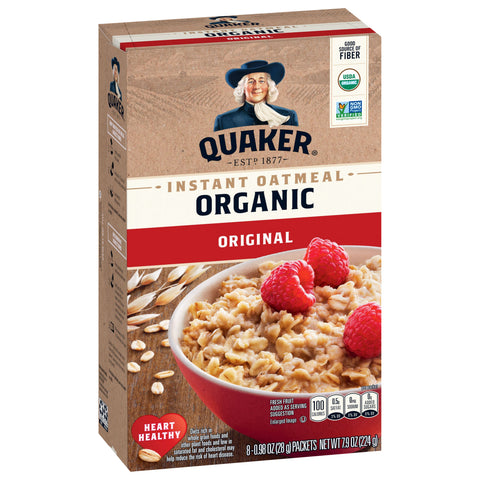 Quaker Instant Oatmeal Organic Regular 7.9 OZ