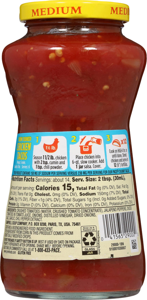 Pace Chunky Medium Salsa 16 oz