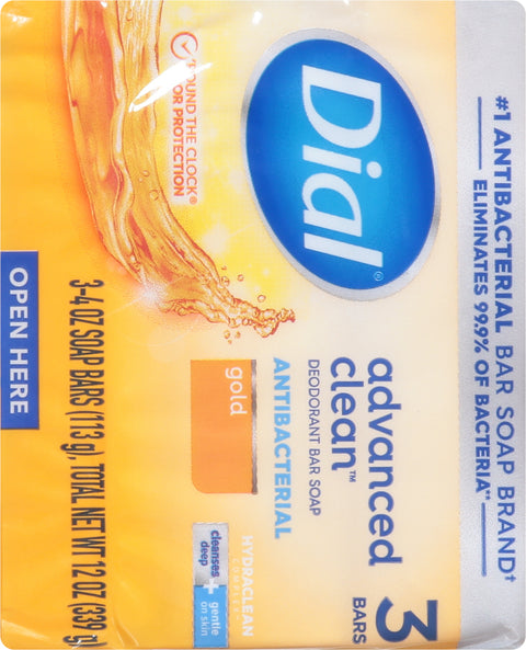 Dial Advanced Clean Gold Antibacterial Deodorant Bar Soap 3