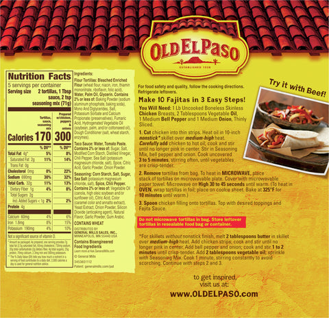 Old El Paso Dinner Kit Fajita 12.5 OZ