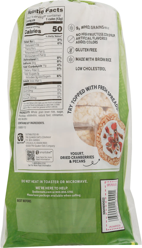Quaker Rice Cakes Apple Cinnamon 6.53 OZ