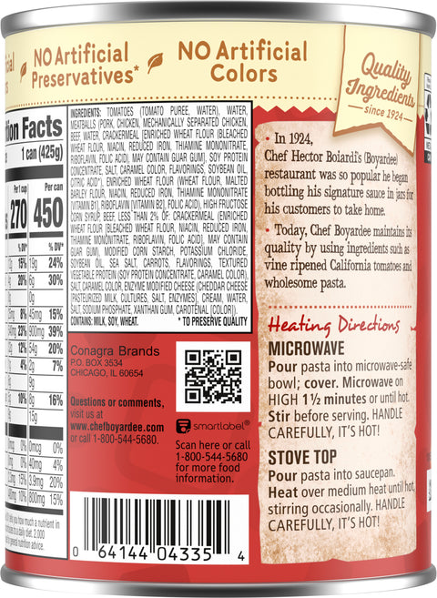 Chef Boyardee Mini Bites Ravioli & Meatballs 15 OZ