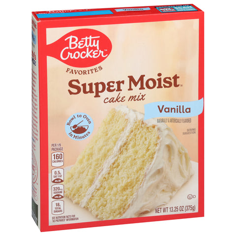 Betty Crocker Super Moist Vanilla Cake Mix 13.25 OZ