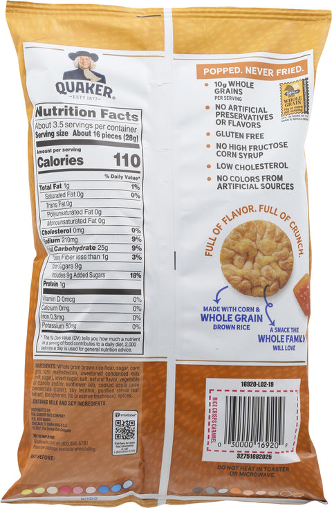 Quaker Snacks Popped Caramel 3.52 OZ