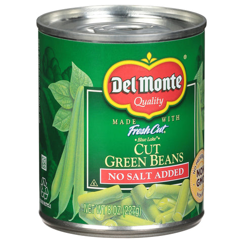 Del Monte Vegetables Green Beans No Salt Added 8 OZ