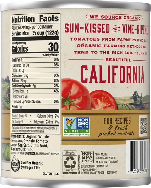 Muir Glen Organic Whole Peeled Tomatoes 28 OZ