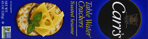Carr's Crackers Table Water Sesame Seeds 4.25 OZ
