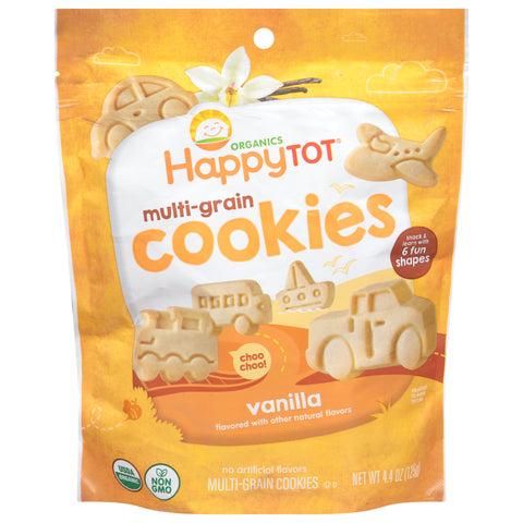 Happy Tot Organics Multi-Grain Vanilla Cookies 4.4 oz - 5 Pack