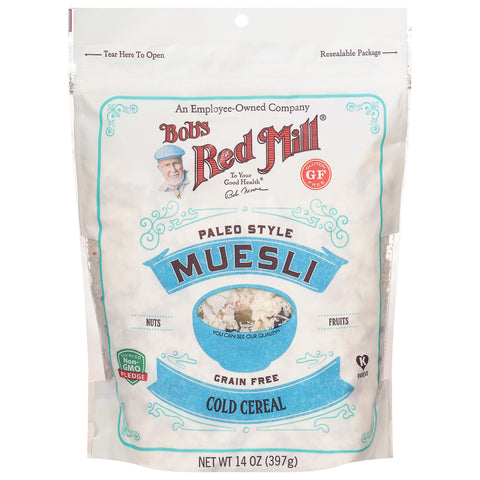 Bob's Red Mill Gluten Free Paleo Style Muesli Cold Cereal 14 OZ