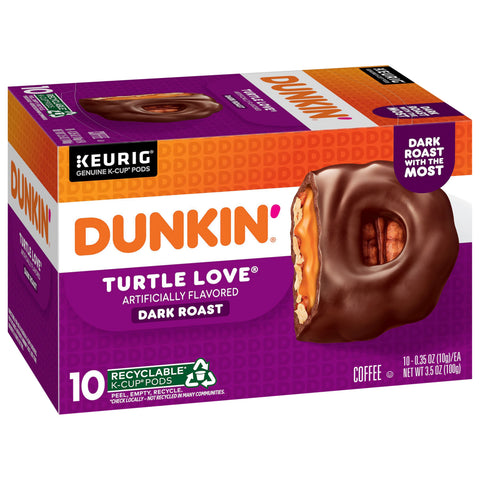 DunkinÃ¢â‚¬â„¢ Dark Roast, Turtle Love, K-Cup Pods 3.5 OZ
