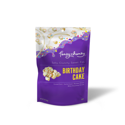 Funky Chunky LLC Birthday Cake Popcorn Large Bag - 5 OZ 6 Pack