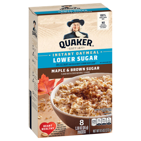 Quaker Maple & Brown Sugar Instant Oatmeal 9.5 OZ