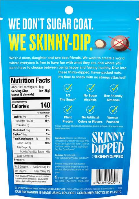 Skinny Dipped Almonds Dark Chocolate Almonds 3.5 OZ