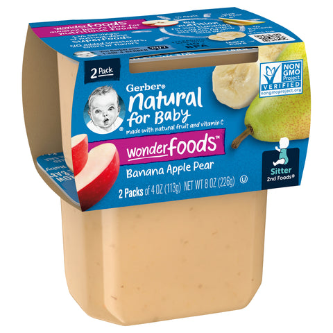 Gerber 2nd Foods Banana With Apples & Pears 8 OZ