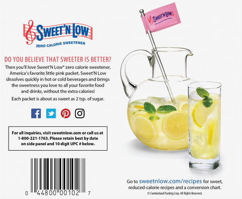 Sweet N Low Sugar Substitute Packets 3.5 OZ