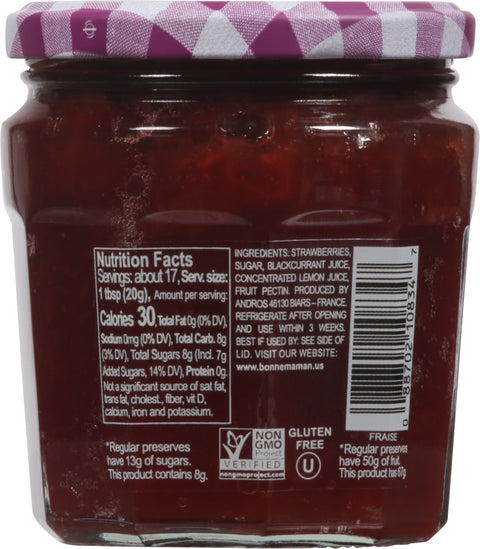 Bonne Maman Strawberry Fruit Spread 11.8 OZ