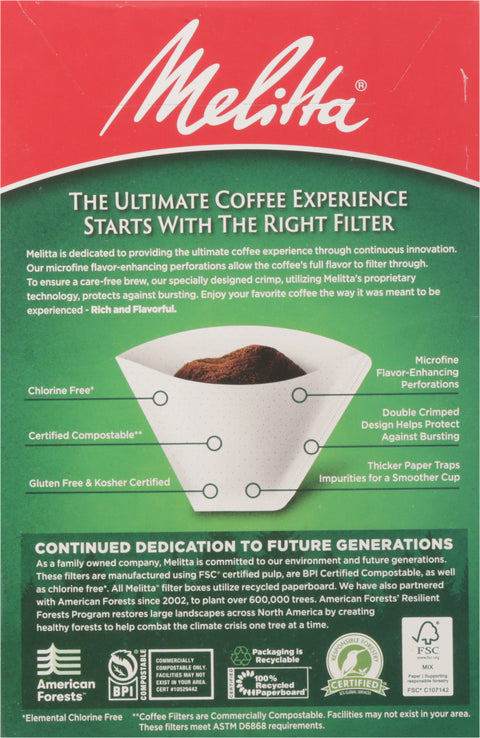 Melitta Filters #4 White Cone 100 CT