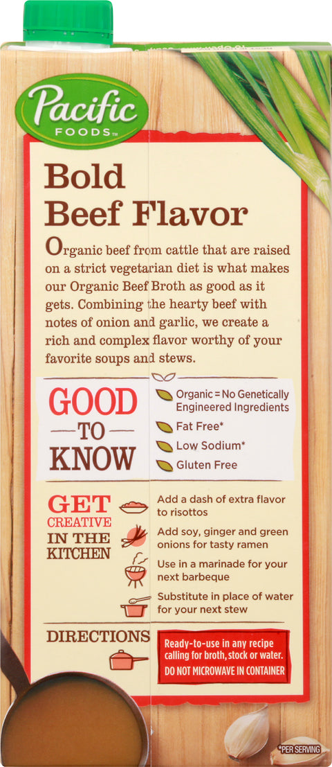 Pacific Foods Organic Beef Broth Low Sodium 32 oz