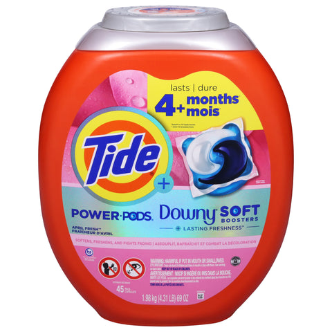 Tide + Pacs Capsules April Fresh Detergent 45 ea