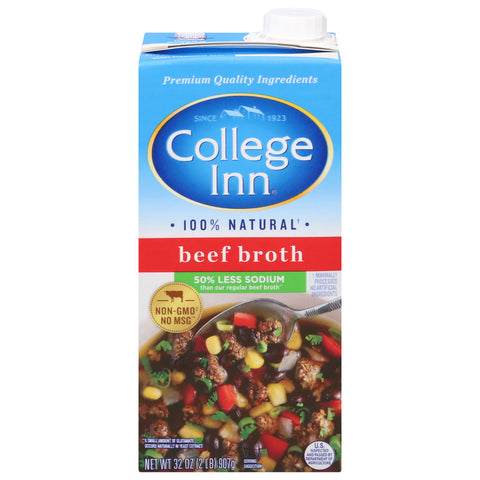 College Inn Broth 50% Less Sodium Beef 32 OZ