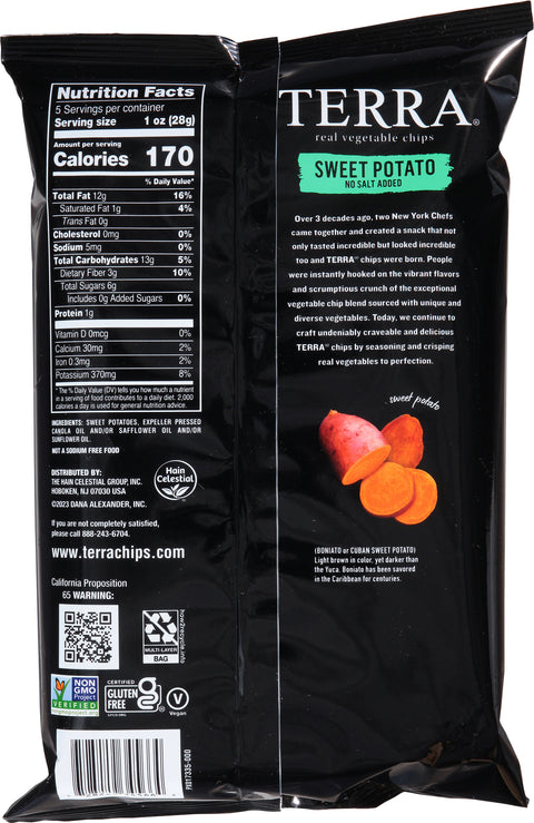 Terra No Salt Added Sweet Potato Chips 5 OZ