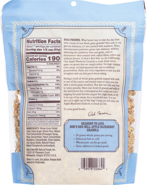 Bob's Red Mill Apple Blueberry Granola 12 OZ