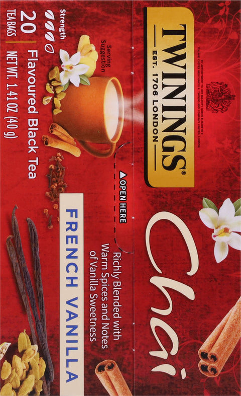 Twinings French Vanilla Chai Black Tea 20 CT