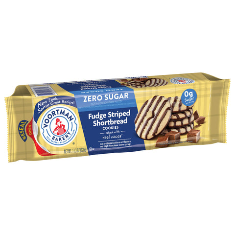 Voortman Bakery Sugar Free Fudge Striped Shortbread 11.3 OZ