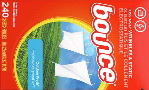 Bounce Fabric Softener Sheets, Outdoor Fresh, 240 Count