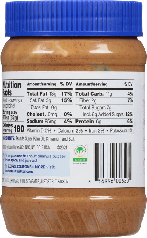 Peanut Butter & Co. Cinnamon Swirl Peanut Butter Spread 16 OZ