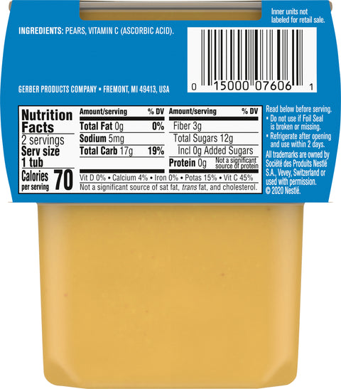 Gerber 2nd Foods Pears 8 OZ